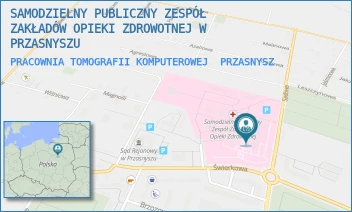PRACOWNIA TOMOGRAFII KOMPUTEROWEJ - SAMODZIELNY PUBLICZNY ZESPÓŁ ZAKŁADÓW OPIEKI ZDROWOTNEJ W PRZASNYSZU - SADOWA 9,  PRZASNYSZ
