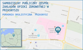 PORADNIA OKULISTYCZNA - SAMODZIELNY PUBLICZNY ZESPÓŁ ZAKŁADÓW OPIEKI ZDROWOTNEJ W PRZASNYSZU - SADOWA 9,  PRZASNYSZ