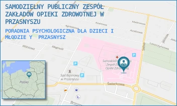 PORADNIA PSYCHOLOGICZNA DLA DZIECI I MŁODZIEY - SAMODZIELNY PUBLICZNY ZESPÓŁ ZAKŁADÓW OPIEKI ZDROWOTNEJ W PRZASNYSZU - SADOWA 9,  PRZASNYSZ