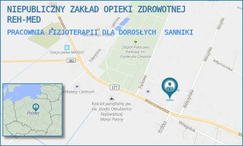 PRACOWNIA FIZJOTERAPII DLA DOROSŁYCH - NIEPUBLICZNY ZAKŁAD OPIEKI ZDROWOTNEJ REH-MED - WARSZAWSKA 148,  SANNIKI