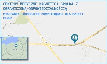 PRACOWNIA TOMOGRAFII KOMPUTEROWEJ DLA DZIECI - CENTRUM MEDYCZNE MAGNETICA SPÓŁKA Z OGRANICZONĄ ODPOWIEDZIALNOŚCIĄ - MARSZ. JÓZEFA PIŁSUDSKIEGO 35,  PŁOCK