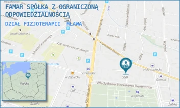 DZIAŁ FIZJOTERAPII - FAMAR SPÓŁKA Z OGRANICZONĄ ODPOWIEDZIALNOŚCIĄ - SĄDOWA 6,  MŁAWA
