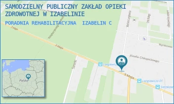 PORADNIA REHABILITACYJNA - SAMODZIELNY PUBLICZNY ZAKŁAD OPIEKI ZDROWOTNEJ W IZABELINIE - MARIANA LANGIEWICZA 2,  IZABELIN C