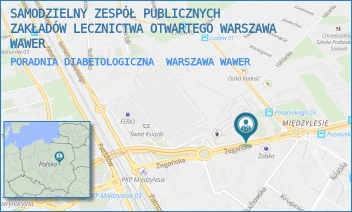 PORADNIA DIABETOLOGICZNA - SAMODZIELNY ZESPÓŁ PUBLICZNYCH ZAKŁADÓW LECZNICTWA OTWARTEGO WARSZAWA WAWER - ŻEGAŃSKA 13,  WARSZAWA WAWER