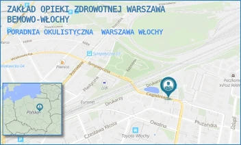 PORADNIA OKULISTYCZNA - ZAKŁAD OPIEKI ZDROWOTNEJ WARSZAWA BEMOWO-WŁOCHY - CEGIELNIANA 8,  WARSZAWA WŁOCHY