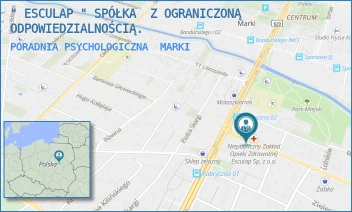 PORADNIA PSYCHOLOGICZNA - " ESCULAP " SPÓŁKA  Z OGRANICZONĄ ODPOWIEDZIALNOŚCIĄ. - FABRYCZNA 1,  MARKI