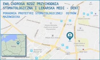 PORADNIA PROTETYKI STOMATOLOGICZNEJ - EWA ZADROGA NZOZ PRZYCHODNIA STOMATOLOGICZNA I LEKARSKA MEDI - DENT - SŁOWACKIEGO 6,  OSTRÓW MAZOWIECKA