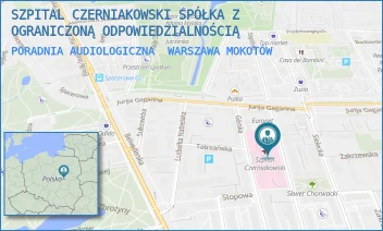 PORADNIA AUDIOLOGICZNA - SZPITAL CZERNIAKOWSKI SPÓŁKA Z OGRANICZONĄ ODPOWIEDZIALNOŚCIĄ - STĘPIŃSKA 19/25,  WARSZAWA MOKOTÓW
