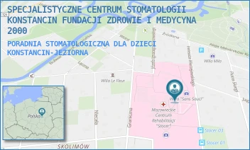 PORADNIA STOMATOLOGICZNA DLA DZIECI - SPECJALISTYCZNE CENTRUM STOMATOLOGII KONSTANCIN FUNDACJI ZDROWIE I MEDYCYNA 2000 - WIERZEJEWSKIEGO 12,  KONSTANCIN-JEZIORNA