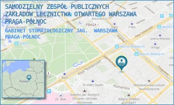 GABINET STOMATOLOGICZNY JAG. - SAMODZIELNY ZESPÓŁ PUBLICZNYCH ZAKŁADÓW LECZNICTWA OTWARTEGO WARSZAWA PRAGA-PÓŁNOC - JAGIELLOŃSKA 34,  WARSZAWA PRAGA-PÓŁNOC