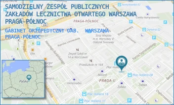 GABINET ORTOPEDYCZNY DAB. - SAMODZIELNY ZESPÓŁ PUBLICZNYCH ZAKŁADÓW LECZNICTWA OTWARTEGO WARSZAWA PRAGA-PÓŁNOC - DĄBROWSZCZAKÓW 5A,  WARSZAWA PRAGA-PÓŁNOC