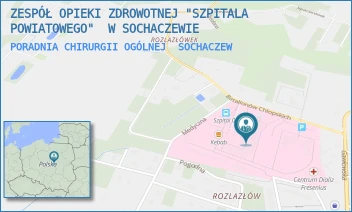 PORADNIA CHIRURGII OGÓLNEJ - ZESPÓŁ OPIEKI ZDROWOTNEJ "SZPITALA POWIATOWEGO"  W SOCHACZEWIE - BATALIONÓW CHLOPSKICH 3/7,  SOCHACZEW