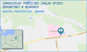 ODDZIAŁ PEDIATRYCZNY - SAMODZIELNY PUBLICZNY ZAKŁAD OPIEKI ZDROWOTNEJ W WĘGROWIE - KOŚCIUSZKI 201,  WĘGRÓW