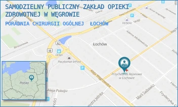 PORADNIA CHIRURGII OGÓLNEJ - SAMODZIELNY PUBLICZNY ZAKŁAD OPIEKI ZDROWOTNEJ W WĘGROWIE - ALEJA POKOJU 73,  ŁOCHÓW