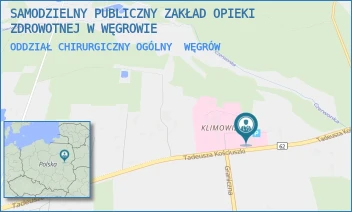 ODDZIAŁ CHIRURGICZNY OGÓLNY - SAMODZIELNY PUBLICZNY ZAKŁAD OPIEKI ZDROWOTNEJ W WĘGROWIE - KOŚCIUSZKI 201,  WĘGRÓW