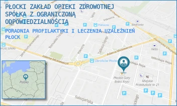 PORADNIA PROFILAKTYKI I LECZENIA UZALEŻNIEŃ - PŁOCKI ZAKŁAD OPIEKI ZDROWOTNEJ SPÓŁKA Z OGRANICZONĄ ODPOWIEDZIALNOŚCIĄ - MIKOŁAJA REJA 15/3,  PŁOCK