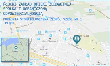 PORADNIA STOMATOLOGICZNA ZESPÓŁ SZKÓŁ NR 1 - PŁOCKI ZAKŁAD OPIEKI ZDROWOTNEJ SPÓŁKA Z OGRANICZONĄ ODPOWIEDZIALNOŚCIĄ - PIASKA 5,  PŁOCK