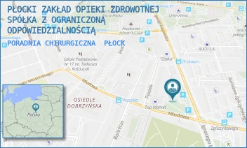 PORADNIA CHIRURGICZNA - PŁOCKI ZAKŁAD OPIEKI ZDROWOTNEJ SPÓŁKA Z OGRANICZONĄ ODPOWIEDZIALNOŚCIĄ - MIODOWA 2,  PŁOCK