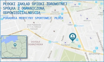 PORADNIA MEDYCYNY SPORTOWEJ - PŁOCKI ZAKŁAD OPIEKI ZDROWOTNEJ SPÓŁKA Z OGRANICZONĄ ODPOWIEDZIALNOŚCIĄ - MIODOWA 2,  PŁOCK