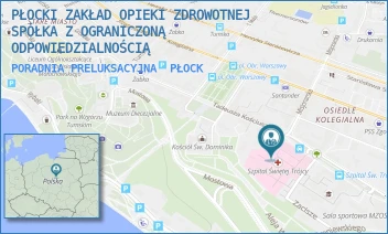 PORADNIA PRELUKSACYJNA - PŁOCKI ZAKŁAD OPIEKI ZDROWOTNEJ SPÓŁKA Z OGRANICZONĄ ODPOWIEDZIALNOŚCIĄ - KOŚCIUSZKI 28,  PŁOCK