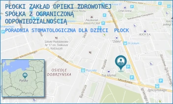 PORADNIA STOMATOLOGICZNA DLA DZIECI - PŁOCKI ZAKŁAD OPIEKI ZDROWOTNEJ SPÓŁKA Z OGRANICZONĄ ODPOWIEDZIALNOŚCIĄ - MIODOWA 2,  PŁOCK
