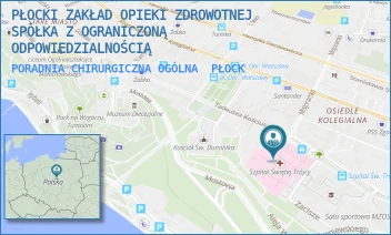 PORADNIA CHIRURGICZNA OGÓLNA - PŁOCKI ZAKŁAD OPIEKI ZDROWOTNEJ SPÓŁKA Z OGRANICZONĄ ODPOWIEDZIALNOŚCIĄ - KOŚCIUSZKI 28,  PŁOCK