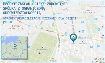 OŚRODEK REHABILITACJI DZIENNEJ DLA DZIECI - PŁOCKI ZAKŁAD OPIEKI ZDROWOTNEJ SPÓŁKA Z OGRANICZONĄ ODPOWIEDZIALNOŚCIĄ - TYSIĄCLECIA 13,  PŁOCK
