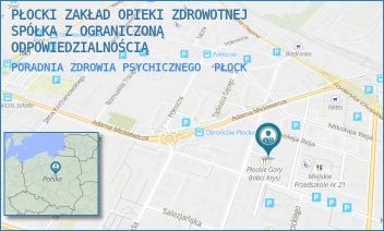 PORADNIA ZDROWIA PSYCHICZNEGO - PŁOCKI ZAKŁAD OPIEKI ZDROWOTNEJ SPÓŁKA Z OGRANICZONĄ ODPOWIEDZIALNOŚCIĄ - MIKOŁAJA REJA 15/3,  PŁOCK