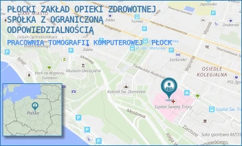PRACOWNIA TOMOGRAFII KOMPUTEROWEJ - PŁOCKI ZAKŁAD OPIEKI ZDROWOTNEJ SPÓŁKA Z OGRANICZONĄ ODPOWIEDZIALNOŚCIĄ - KOŚCIUSZKI 28,  PŁOCK
