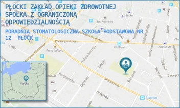 PORADNIA STOMATOLOGICZNA SZKOŁA PODSTAWOWA NR 12 - PŁOCKI ZAKŁAD OPIEKI ZDROWOTNEJ SPÓŁKA Z OGRANICZONĄ ODPOWIEDZIALNOŚCIĄ - BRZOZOWA 3,  PŁOCK