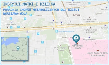 PORADNIA CHORÓB METABOLICZNYCH DLA DZIECI - INSTYTUT MATKI I DZIECKA - MARCINA KASPRZAKA 17 A,  WARSZAWA WOLA