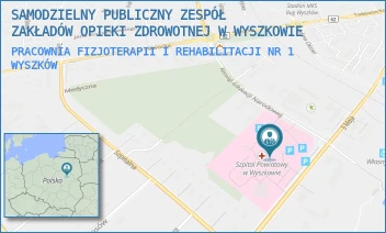 PRACOWNIA FIZJOTERAPII I REHABILITACJI NR 1 - SAMODZIELNY PUBLICZNY ZESPÓŁ ZAKŁADÓW OPIEKI ZDROWOTNEJ W WYSZKOWIE - KOMISJI EDUKACJI NARODOWEJ 1,  WYSZKÓW