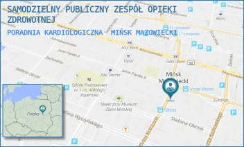 PORADNIA KARDIOLOGICZNA - SAMODZIELNY PUBLICZNY ZESPÓŁ OPIEKI ZDROWOTNEJ - KOŚCIUSZKI 9,  MIŃSK MAZOWIECKI