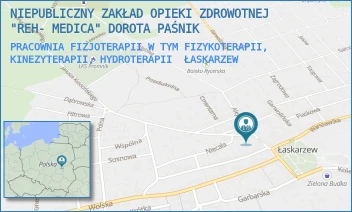 PRACOWNIA FIZJOTERAPII W TYM FIZYKOTERAPII, KINEZYTERAPII, HYDROTERAPII - NIEPUBLICZNY ZAKŁAD OPIEKI ZDROWOTNEJ "REH- MEDICA" DOROTA PAŚNIK - ALEJOWA 5,  ŁASKARZEW