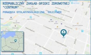 PORADNIA OTOLARYNGOLOGICZNA - NIEPUBLICZNY ZAKŁAD OPIEKI ZDROWOTNEJ "CENTRUM" - 11 LISTOPADA 87,  SULEJÓWEK
