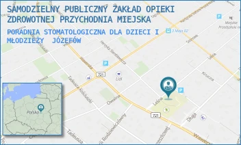 PORADNIA STOMATOLOGICZNA DLA DZIECI I MŁODZIEŻY - SAMODZIELNY PUBLICZNY ZAKŁAD OPIEKI ZDROWOTNEJ PRZYCHODNIA MIEJSKA - LEŚNA 39,  JÓZEFÓW