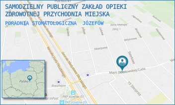 PORADNIA STOMATOLOGICZNA - SAMODZIELNY PUBLICZNY ZAKŁAD OPIEKI ZDROWOTNEJ PRZYCHODNIA MIEJSKA - M.C. SKŁODOWSKIEJ 5/7,  JÓZEFÓW