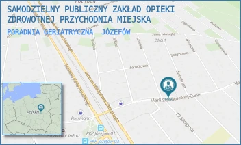 PORADNIA GERIATRYCZNA - SAMODZIELNY PUBLICZNY ZAKŁAD OPIEKI ZDROWOTNEJ PRZYCHODNIA MIEJSKA - M.C. SKŁODOWSKIEJ 5/7,  JÓZEFÓW
