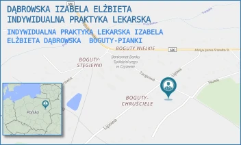 INDYWIDUALNA PRAKTYKA LEKARSKA IZABELA ELŻBIETA DĄBROWSKA - DĄBROWSKA IZABELA ELŻBIETA INDYWIDUALNA PRAKTYKA LEKARSKA - TARGOWA 17/-,  BOGUTY-PIANKI