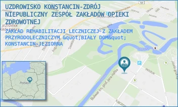 ZAKŁAD REHABILITACJI LECZNICZEJ Z ZAKŁADEM PRZYRODOLECZNICZYM "BIAŁY DOM" - UZDROWISKO KONSTANCIN-ZDRÓJ NIEPUBLICZNY ZESPÓŁ ZAKŁADÓW OPIEKI ZDROWOTNEJ - MOSTOWA 5,  KONSTANCIN-JEZIORNA