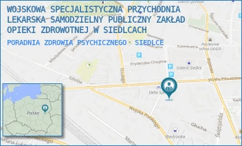 PORADNIA ZDROWIA PSYCHICZNEGO - WOJSKOWA SPECJALISTYCZNA PRZYCHODNIA LEKARSKA SAMODZIELNY PUBLICZNY ZAKŁAD OPIEKI ZDROWOTNEJ W SIEDLCACH - WAŁOWA 1,  SIEDLCE