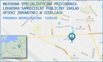 PORADNIA NEUROLOGICZNA - WOJSKOWA SPECJALISTYCZNA PRZYCHODNIA LEKARSKA SAMODZIELNY PUBLICZNY ZAKŁAD OPIEKI ZDROWOTNEJ W SIEDLCACH - WAŁOWA 1,  SIEDLCE