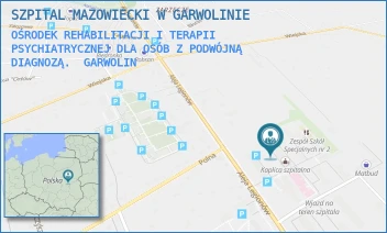 OŚRODEK REHABILITACJI I TERAPII PSYCHIATRYCZNEJ DLA OSÓB Z PODWÓJNĄ DIAGNOZĄ. - SZPITAL MAZOWIECKI W GARWOLINIE - ALEJA LEGIONÓW 11,  GARWOLIN