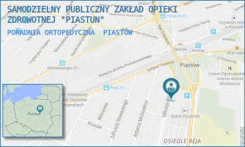 PORADNIA ORTOPEDYCZNA - SAMODZIELNY PUBLICZNY ZAKŁAD OPIEKI ZDROWOTNEJ "PIASTUN" - MIKOŁAJA REJA 1,  PIASTÓW