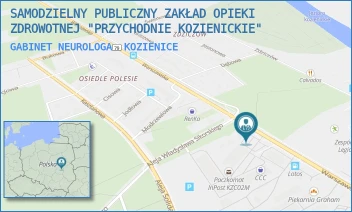 GABINET NEUROLOGA - SAMODZIELNY PUBLICZNY ZAKŁAD OPIEKI ZDROWOTNEJ "PRZYCHODNIE KOZIENICKIE" - WARSZAWSKA 55,  KOZIENICE