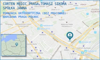 PORADNIA ORTODONTYCZNA (BEZ PRACOWNI) - CORTEN MEDIC PRAGA TOMASZ SIKORA SPÓŁKA JAWNA - KIJOWSKA1 1,  WARSZAWA PRAGA-PÓŁNOC