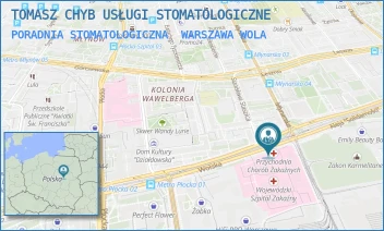 PORADNIA STOMATOLOGICZNA - TOMASZ CHYB USŁUGI STOMATOLOGICZNE - WOLSKA 37,  WARSZAWA WOLA