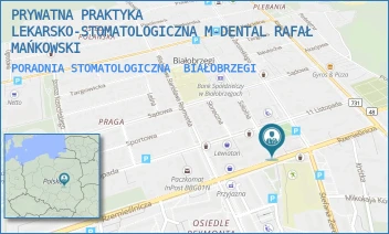 PORADNIA STOMATOLOGICZNA - PRYWATNA PRAKTYKA LEKARSKO-STOMATOLOGICZNA M-DENTAL RAFAŁ MAŃKOWSKI - RZEMIEŚLNICZA 22B,  BIAŁOBRZEGI