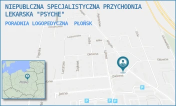 PORADNIA LOGOPEDYCZNA - NIEPUBLCZNA SPECJALISTYCZNA PRZYCHODNIA LEKARSKA "PSYCHE" - WIEJSKA 13,  PŁOŃSK