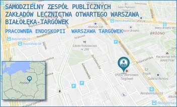 PRACOWNIA ENDOSKOPII - SAMODZIELNY ZESPÓŁ PUBLICZNYCH ZAKŁADÓW LECZNICTWA OTWARTEGO WARSZAWA BIAŁOŁĘKA-TARGÓWEK - POBORZAŃSKA 6,  WARSZAWA TARGÓWEK